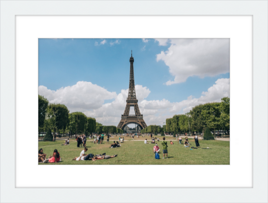 PICNIC IN PARIS LANDSCAPE - FRAMED
